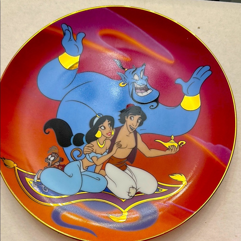Vintage 1991 Disney Aladdin Plate "The Magic Carpet Ride" - First Issue